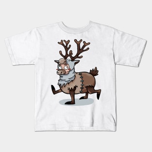 Furry Friends in a Cute Fluffy Reindeer Onesie Kids T-Shirt